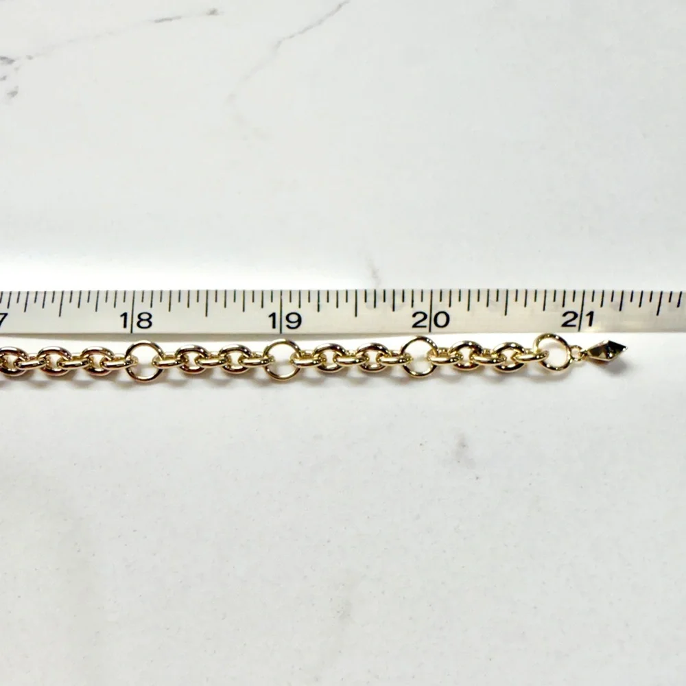 Alexis Bittar Gold and Green Bamboo Link Necklace - Picture 5 of 5